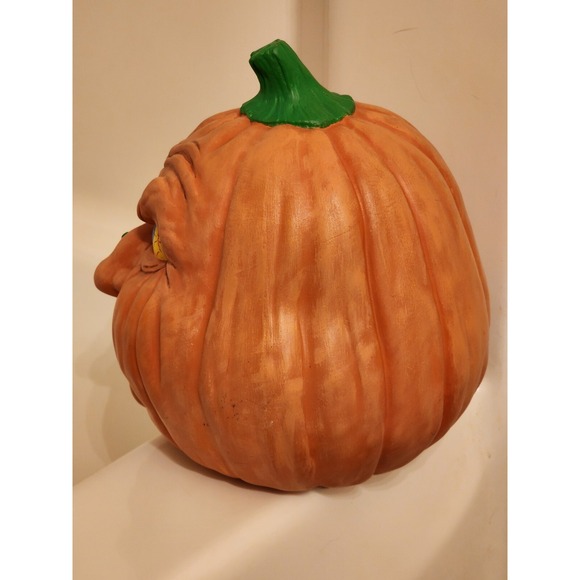 Vintage Scioto Ceramics Mad Face Pumpkin Jack O-Lantern‎ Witch Anthropomorphism - Picture 4 of 10